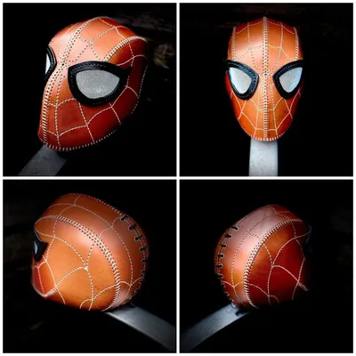 Выкройка кожаная маска человека-паука (Spider man mask)