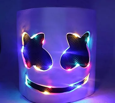 DJ Marshmello Mask 4K Wallpaper #