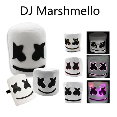 Маска Маршмеллоу RESTEQ, Светодиодная маска DJ Marshmello. — купить в  интернет магазине | Цена | Киев, Днепр, Харьков, Одесса