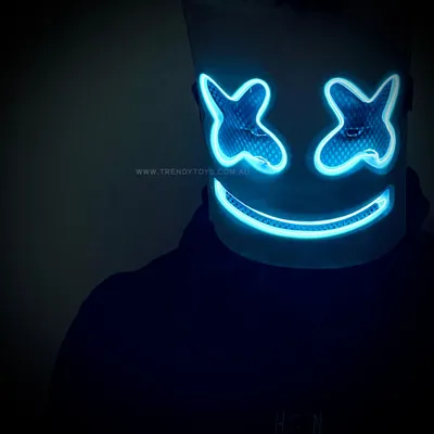 NEW LED Marshmello DJ Mask Helmet Cosplay Costume Halloween Party Props Bar  Mask - 