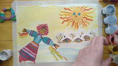 Детские рисунки «Веселая Масленица!» (2 фото). Воспитателям детских садов,  школьным учителям и педагогам - Маам.ру