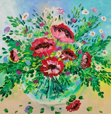Картина "Цветок ириса после дождя №2" - автор Юлия Кравченко.