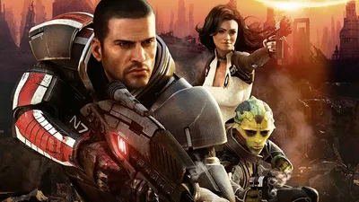 Фотографии Mass Effect Mass Effect 2 Девушки Игры