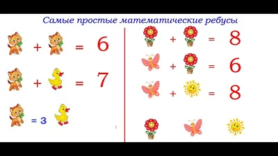 Математические ребусы — ребусы для 1-5 класса в картинках с ответами