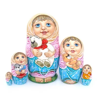 Русская матрешка — раскраска для детей. Распечатать бесплатно.