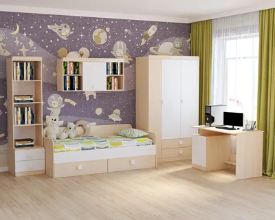 Детская мебель для двоих детей - фото | Купить детскую мебель на заказ в  Минске