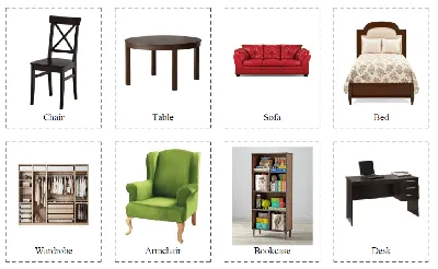 Мебель, название мебели на английском языке в картинках | Картинки слов,  Английский язык, Язык