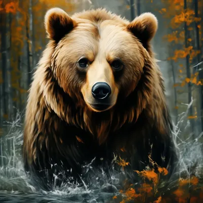 Яростный медведь арт - 33 фото