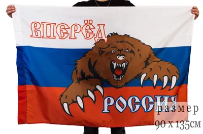 Флаг прямоугольный на присоске "Вперед Россия" медведь, 145х250 мм  (4738994) - Купить по цене от  руб. | Интернет магазин 