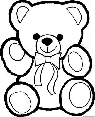 Раскраска Медведь для малышей распечатать или скачать
