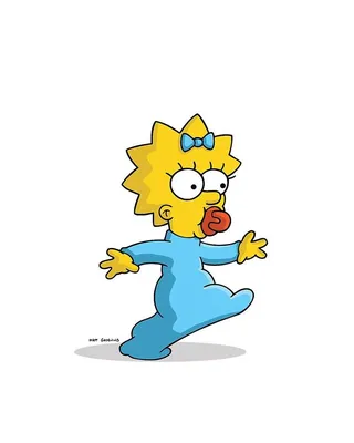 Раскраска Мэгги Симпсон | Раскраски из мультсериала Симпсоны. Раскраски  Сипсоны мультфильм