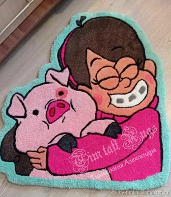 Скачать обои розовая, свинья, свинка, Gravity Falls, Гравити Фолз, Waddles,  Мэйбл, Пухля, раздел фильмы в разрешении 1024x1024