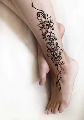 Мехенди на ноге,мехенди,временное тату,mehndi,hennatattoo | Узоры хной,  Мехенди, Сексуальные татуировки