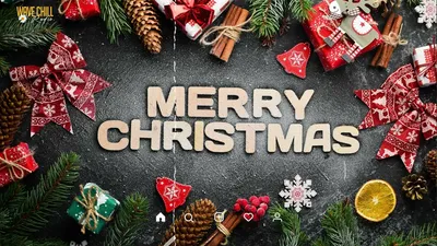 Merry Christmas and happy New year. Christmas composition of Christmas  toys, gifts, candles and Christmas tree. Horizontal. Background with copy  space. Christmas background Stock Photo - Alamy