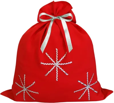 Купить Мешок Деда Мороза со снежинками в интернет магазине АРТЭ