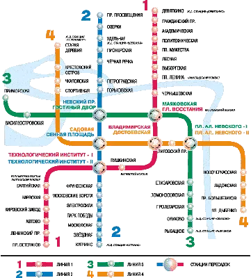 Настоящая карта метро Питера | Пикабу