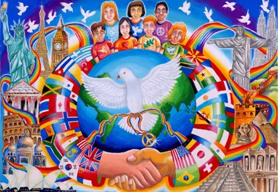 Международный день мира. Международный день мира. плакат. генерация  Иллюстрация штока - иллюстрации насчитывающей конец, внимательность:  265281006