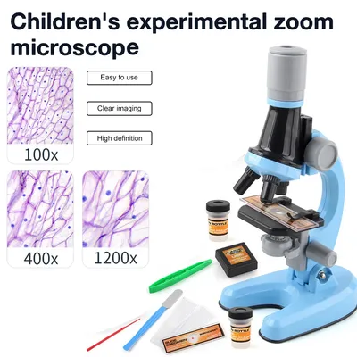 Детский микроскоп для детей (синий) купить в Киеве【Акуна Матата】