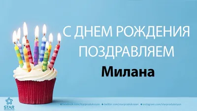 Открытка с именем Милашка С днем рождения. Открытки на каждый день с  именами и пожеланиями.