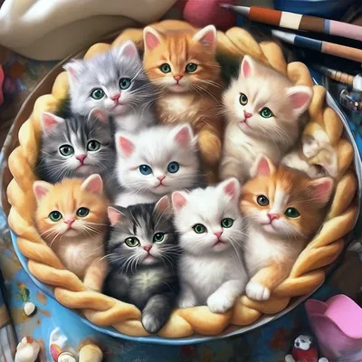 Милые рисунки кошки - 86 фото