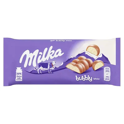 Milka Airy Dark Chocolate with Milk Leger Aireado Chocolate con Leche, 110  g /  oz (pack