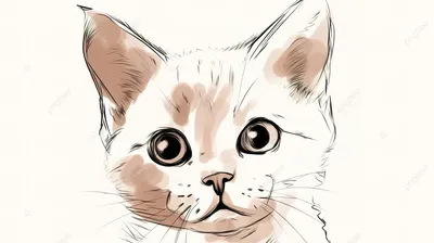 Рисунки милых котят для срисовки - 63 фото
