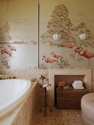 TheGlamPad_elainafagandesign-tropical-pink-de-gournay-wallpaper - The Glam Pad