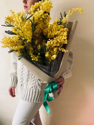 Композиция из тюльпанов и мимозы в Новокузнецке купить, цена 5826 руб -  доставка цветов Bflower в Новокузнецке