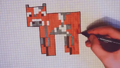 МАЙНКРАФТ РИСУЕМ ПО КЛЕТОЧКАМ !Very Easy ! minecraft PIXEL ART - YouTube