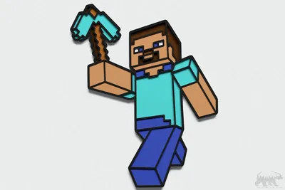 Minecraft Steve (silver helmet and armor, purple legs)