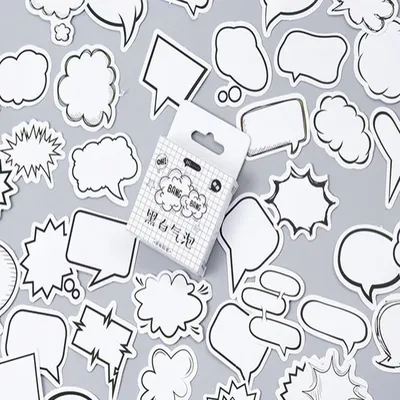 45 шт./лот мини Черно-белые жесты наклейки Декоративные DIY Скрапбукинг  наклейки Канцтовары Kawaii дневник этикетки наклейки | AliExpress