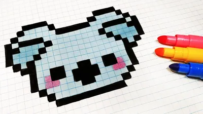 МИНИ КОТЕЙКА PIXEL ART !!! Рисуем по клеточкам CAT - YouTube