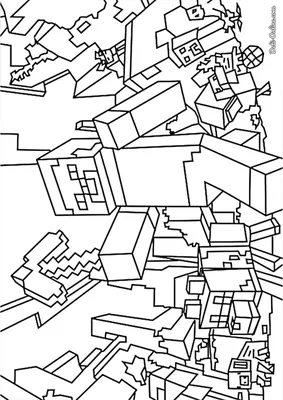 Раскраска Мир Майнкрафт распечатать или скачать