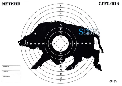 Мишень картонная Кабан (А4 297мм х 210мм) 1шт: продажа, цена в Харькове.  Мини-тиры, мишени для стрельбы от "SportShots" - 1099699410