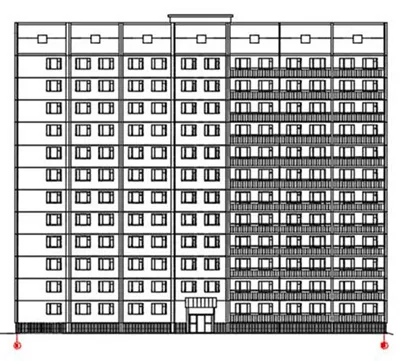 Красивый фасад многоэтажного дома в столице Ирана, Тегеране