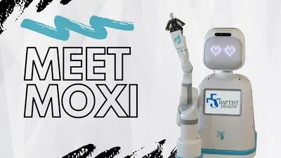 Meet Moxi: Our Socially Intelligent Robot Supporting Healthcare Teams | by  Diligent Robotics | Medium