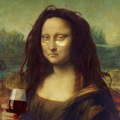 Don't worry, will make you feel beautiful again! 😂 . pic by ❤𝐅𝐨𝐥𝐥𝐨𝐰  @winechannel 😆 . 💛 𝘿𝙤 𝙮𝙤𝙪 𝙡𝙞𝙠𝙚 𝙞𝙩? . .… | Mona lisa, Art  parody, Funny art