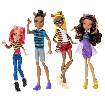 Набор из 4 кукол MONSTER HIGH Семейка Вульф - Клодин Вульф, Хоулин Вульф,  Клод Вульф, Клаудия Вульф « Каталог «