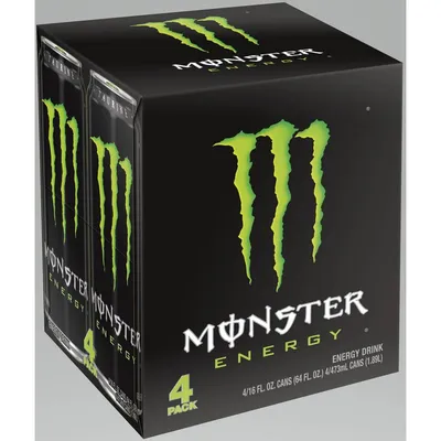 Green Original Monster Energy Drink, Green Original, 16 fl. oz., 4 Pack  404044 - The Home Depot