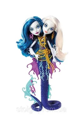 Кукла монстер хай двухголовая Пери и Перл Monster High Great Scarrier Reef  Peri Pearl Serpintine (ID#990307761), цена: 3199 ₴, купить на 