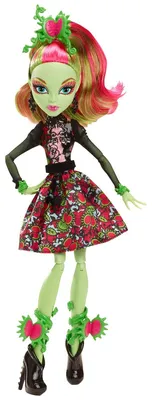 Кукла "Монстер Хай: Монстряшки с длинными волосами" - Венера Макфлайтрап  купить в интернет-магазине  недорого.