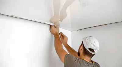 Installation of stretch ceiling - YouTube