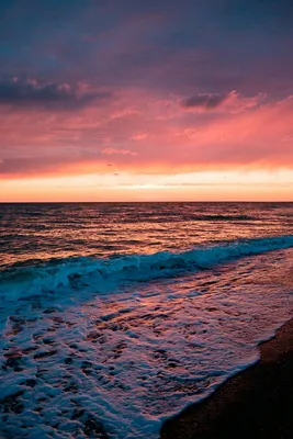 Закат море | Пейзажи, Закаты, Живописные пейзажи