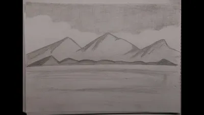 Как нарисовать пейзаж карандашом - YouTube