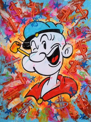 Купить картину-постер "Моряк Папай (Popeye) подмигивает" с доставкой  недорого | Интернет-магазин "АртПостер"