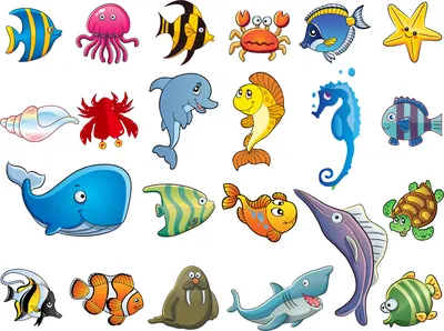 Морские животные рисунки детей - 67 фото