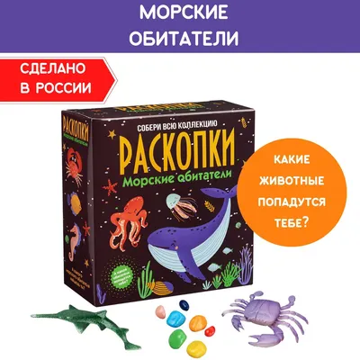 Раскопки "Морские обитатели", фигурки-игрушки и цветные камни. Опыты и  эксперименты для детей Бумбарам - купить с доставкой по выгодным ценам в  интернет-магазине OZON (951824823)