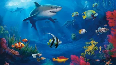 подводный мир | Fish painting, Tropical fish art, Sea life art