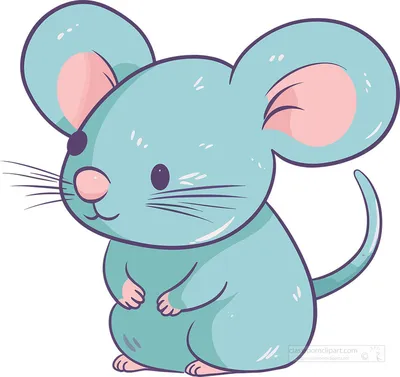 Little cute big ears, brown doodle cartoon mouse character acts if  wondering. Isolate watercolor image. 16330074 PNG