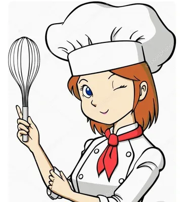 улыбающийся шеф повар готовит мультфильм Иллюстрация вектора - иллюстрации  насчитывающей быстро, еда: 229300894
